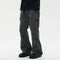 Pantalones Sueltos Efecto Lavado Negro con Bolsillos Grandes y Bota Acampanada