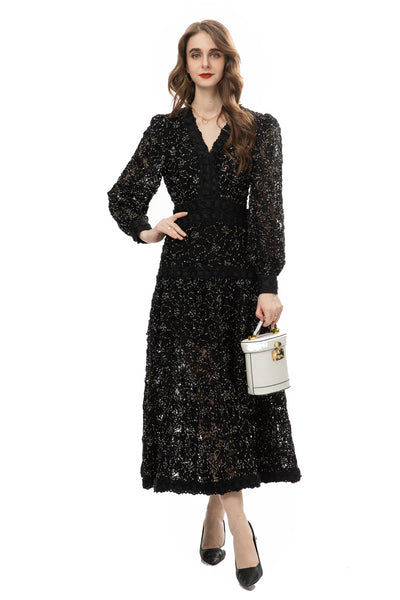 Falda Larga de Encaje Transparente para Mujer - Image 11