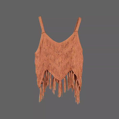 Suéter Tejido para Mujer con Detalles Calados y Borlas - Image 3