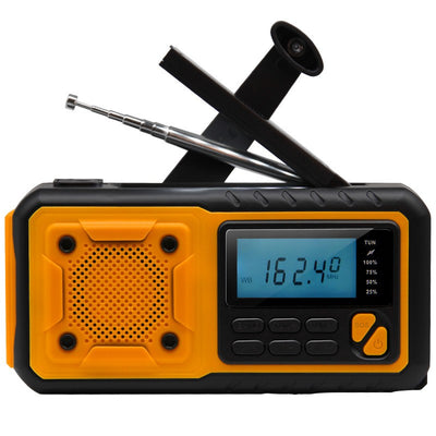 Radio de Emergencia Multifuncional con Energía Solar y Manivela - Image 3