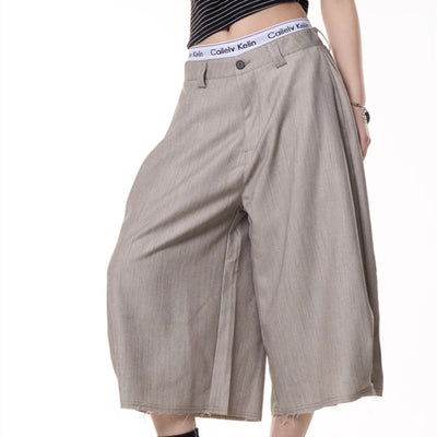 Pantalones Rectos Cropped Estilo Retro Americano
