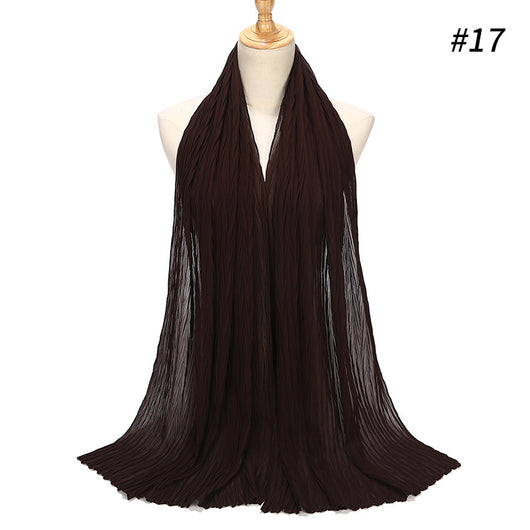 Pañuelo Gasa Plisado con Perlas de Moda - Image 19
