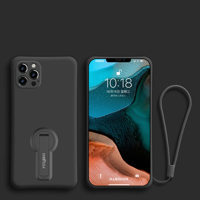 Funda Protectora de Silicona Líquida para iPhone con Soporte y Cordón - Image 14