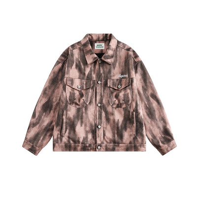 Chaqueta Denim Retro con Graffiti en Espalda - Casual Neutral