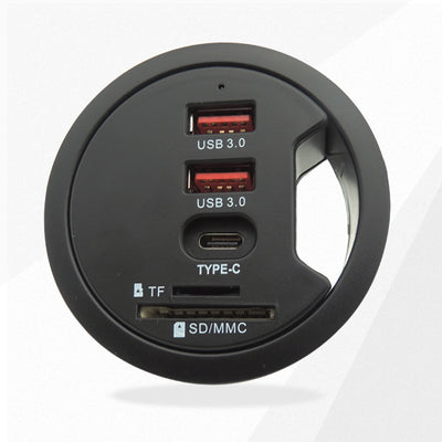 Hub USB 3.0 Multifunción con Lector de Tarjetas SD y Puerto USB-C