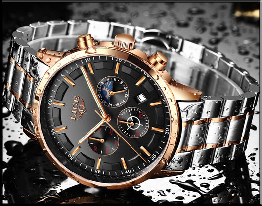 Reloj Deportivo Empresarial de Cuarzo Lunar Resistente al Agua para Hombre - Image 33
