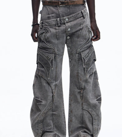 Pantalones de Trabajo Canvas Teñidos Asute con Cierre Diagonal y Cintura Reforzada - Image 12