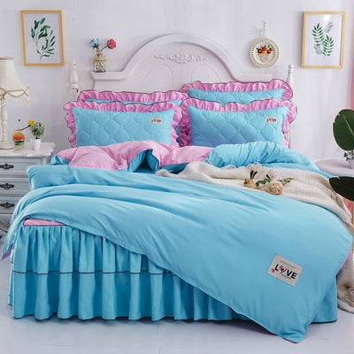 Juego Completo de Cama Acolchado Otoño-Invierno: Sábana, Cubrecama Princesa y Funda Nórdica - Image 2