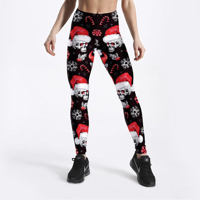 Capris Deportivos Transpirables con Diseño Calavera para Fitness - Image 5