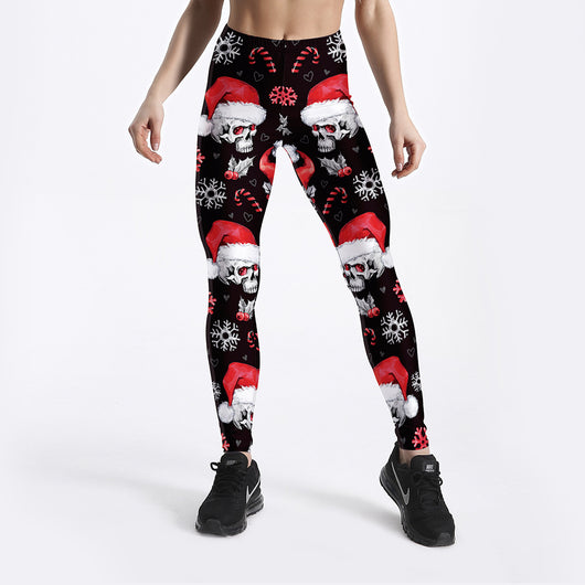 Capris Deportivos Transpirables con Diseño Calavera para Fitness - Image 5
