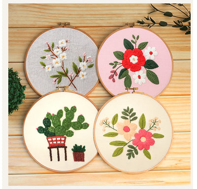 Kit de Bordado 3D con Flores y Plantas Hechas a Mano - Image 7