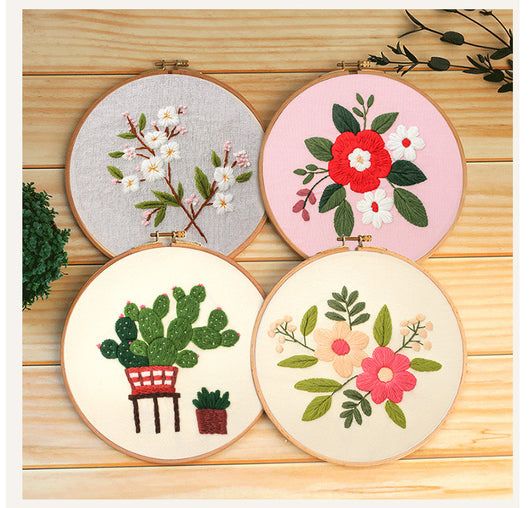 Kit de Bordado 3D con Flores y Plantas Hechas a Mano - Image 7