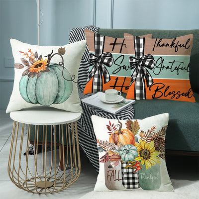 Fundas de Cojín Otoño Calabaza Home Sweet Home 18x18 - Decoración Acción de Gracias - Image 13