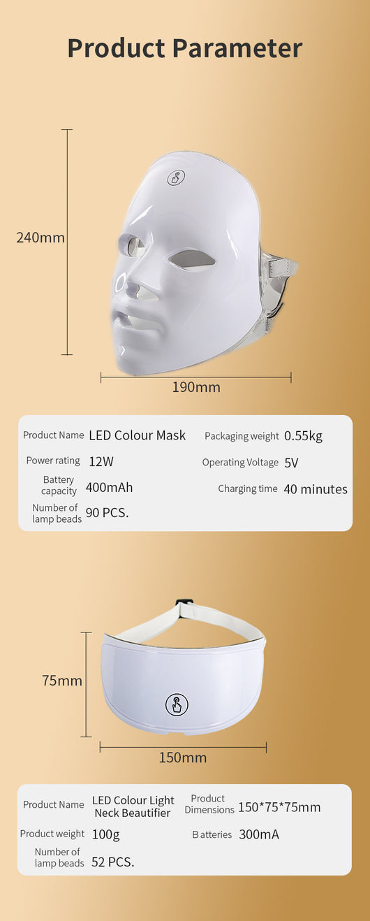 Máscara LED Facial Multicolor para Tratamiento de Belleza - Image 11