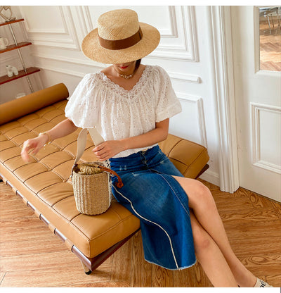 Blusa Blanca de Verano para Mujer Ejecutiva - Image 2