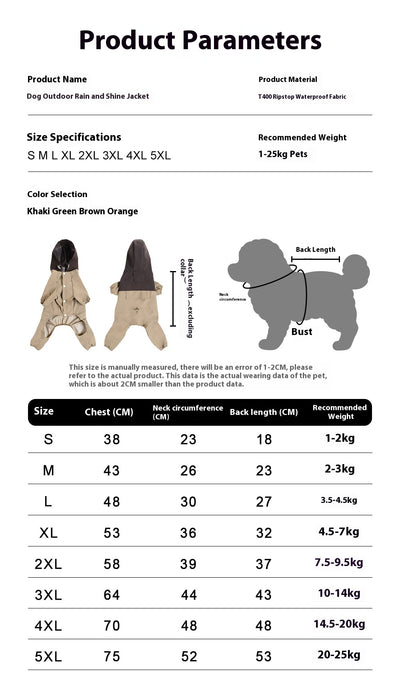Chaqueta Impermeable y Antipolvo para Perros Pequeños y Medianos - Image 7