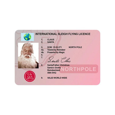 Licencia de Conducir Navideña del Papá Noel Explosivo - Tarjeta de Saludo Divertida - Image 3