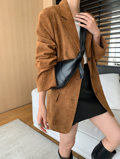 Blazer Suelto Estilo Vintage en Gamuza Sintética - Image 23
