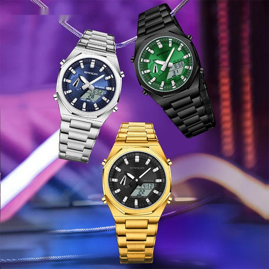 Reloj Deportivo Dual Display para Hombre - Multifunción Verano