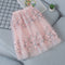 Falda Tutú Infantil de Malla con Estampado Floral