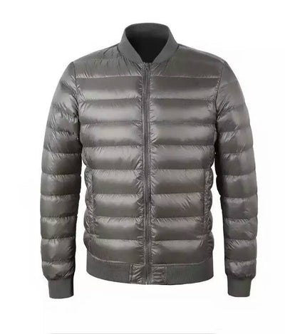 Chaqueta de Plumas para Hombre con Cuello Alto y Corte Moderno - Image 4
