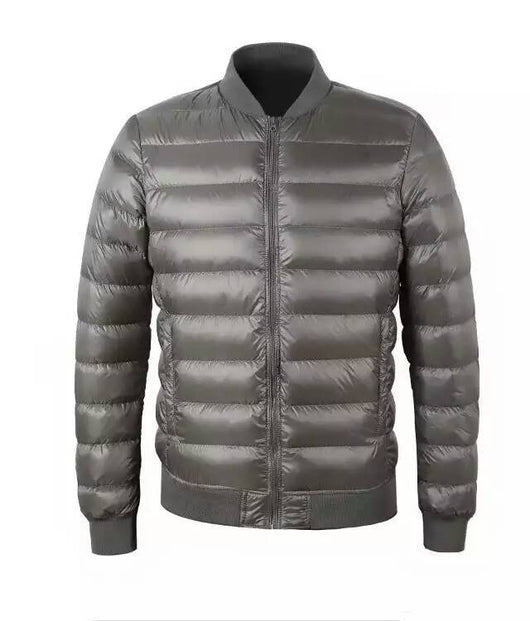 Chaqueta de Plumas para Hombre con Cuello Alto y Corte Moderno - Image 4