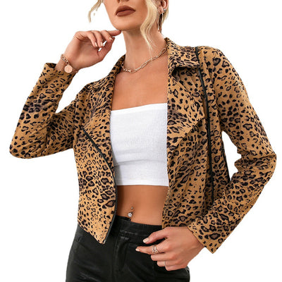 Chaqueta Estampado Leopardo con Cierre Lateral para Mujer - Image 6