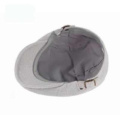Boina Retro Británica de Algodón y Lino Transpirable para Hombre - Image 6