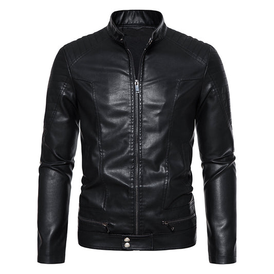 Chaqueta de Cuero PU para Hombre con Detalles de Cremallera - Image 2