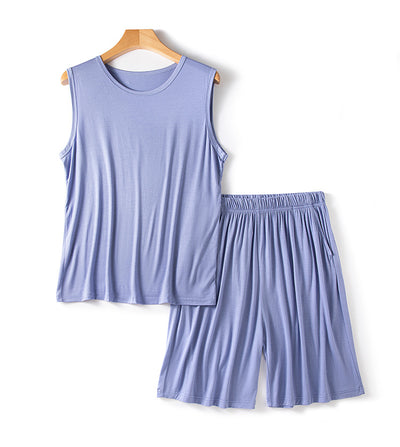 Shorts Chaleco Modal Hombre Verano Suelto Talla Grande sin Mangas - Image 19