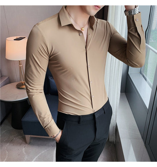 Camisa Casual de Punto Sin Planchado con Caída Perfecta - Image 3