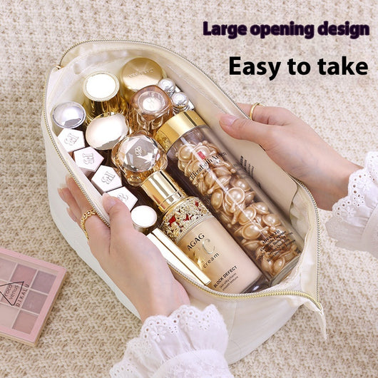 Bolsa de Cosméticos Portátil de Gran Capacidad con Asa - Image 13