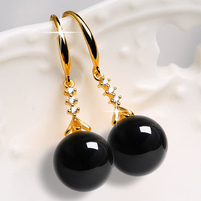 Aretes de Plata Elegantes con Ágata Verde Calcedonia para Mujer - Image 13