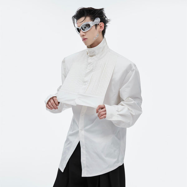 Camisa Estilo Chino Moderno con Cuello Mao y Hebilla