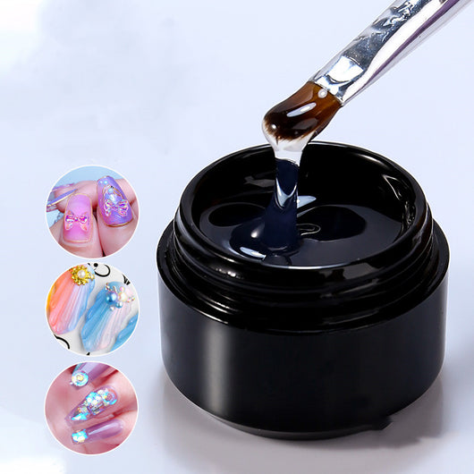Decoración de Manicura con Polvo Brillante y Tela de Lana Comestible - Image 10