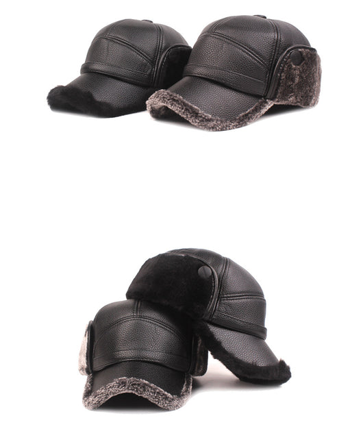 Gorro de Cuero Grueso para Invierno con Protección de Orejas - Image 9