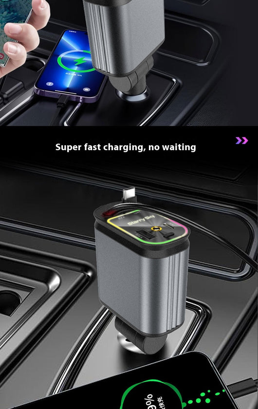 Cargador Automotriz 120W Cuatro en Uno con Diseño Cielo Estrellado - Image 14