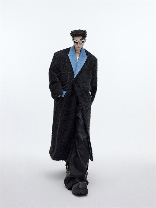 Abrigo Largo de Piel de Visón Impermeable para Hombre - Image 4