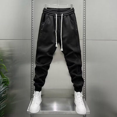 Pantalones Casuales Hombre Primavera-Verano con Rayas Verticales y Cintura Elástica - Image 3