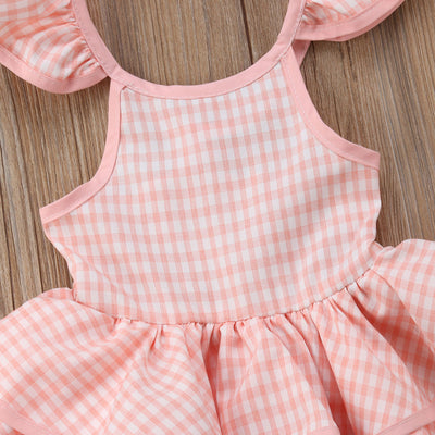 Vestido Infantil Cuadrille con Espalda Descubierta y Mangas Volantes - Image 4