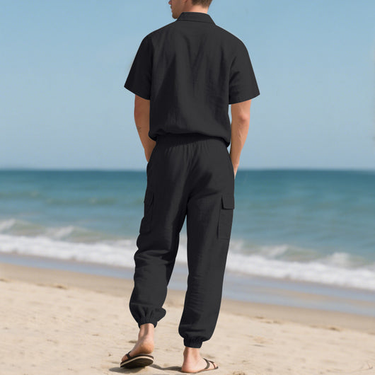 Conjunto de Trabajo Casual: Camisa Manga Corta y Pantalón - Image 23