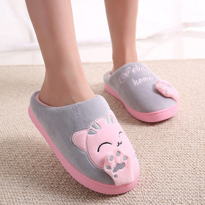 Pantuflas Invierno Mujer Gato Animado - Cómodas y Acogedoras - Image 18