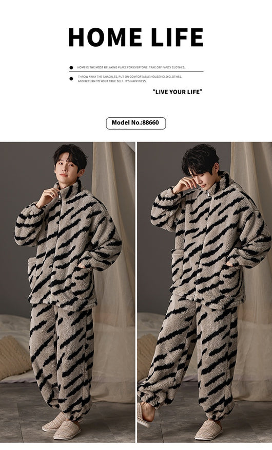 Pijama Talla Grande para Hombre de Manga Larga Cálido y Cómodo - Image 18