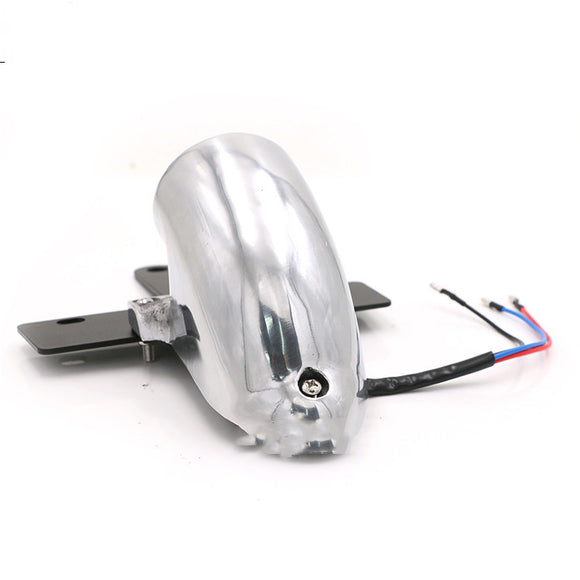 Luz Trasera Tipo Lucas de Aleación de Aluminio Pulido con Electroplateado para Motocicleta