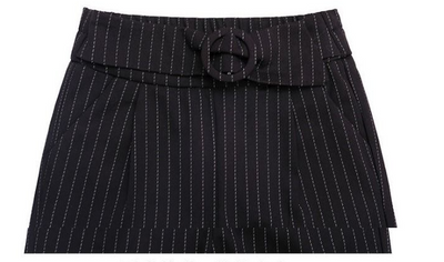 Pantalones Harem Profesionales de Rayas Delgadas con Estiramiento - Image 9