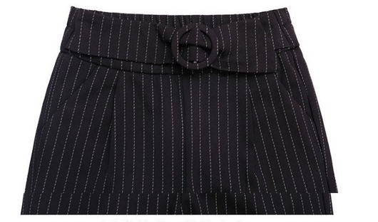 Pantalones Harem Profesionales de Rayas Delgadas con Estiramiento - Image 9