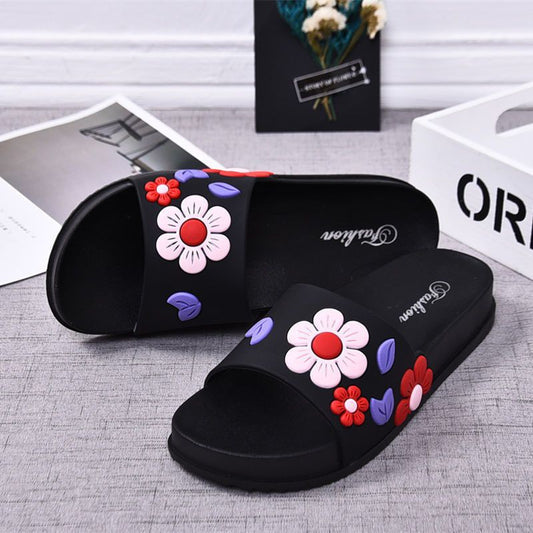 Sandalias y Pantuflas para Casa con Suela Antideslizante y Diseño Floral
