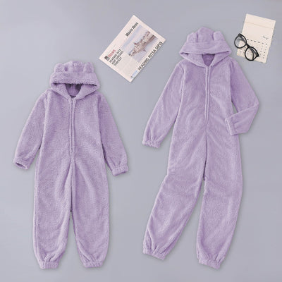 Pijama Enterizo Familiar de Lana Gruesa con Capucha - Image 7