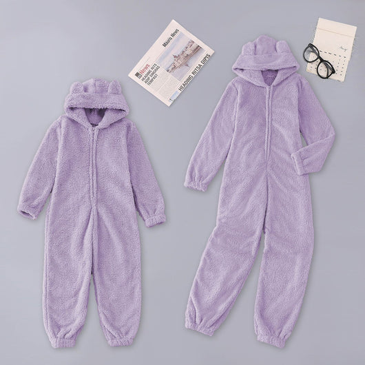 Pijama Enterizo Familiar de Lana Gruesa con Capucha - Image 7