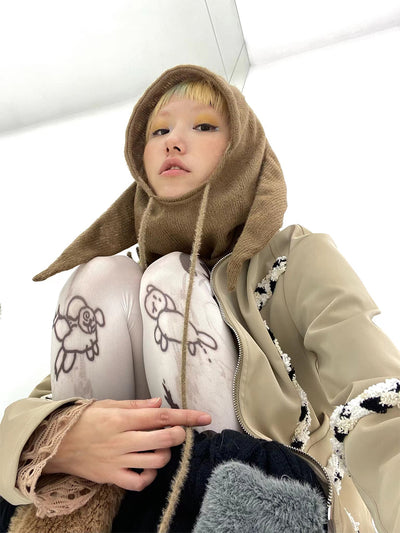 Gorro de Lana Tejido con Orejas de Conejo - Diseño Exclusivo y Adorable para Mujer - Image 8